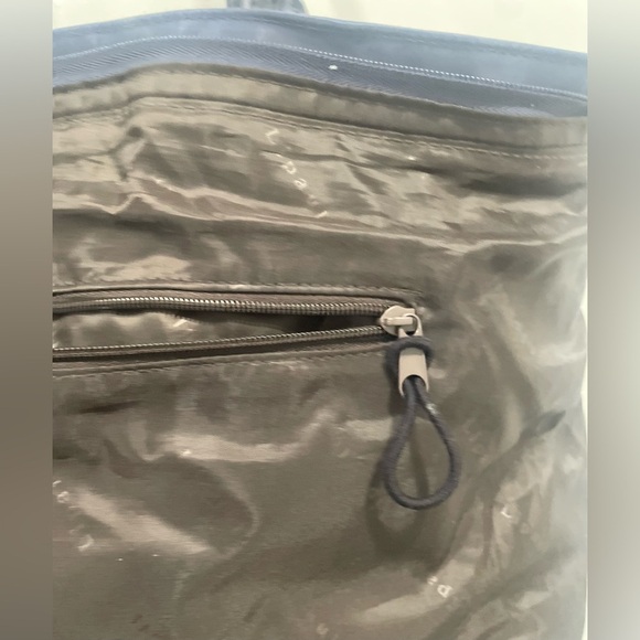 Lipault Paris Lady Shopper Tote Blue Color  Handle Trolley Sleeve Twill Nylon - Picture 11 of 13